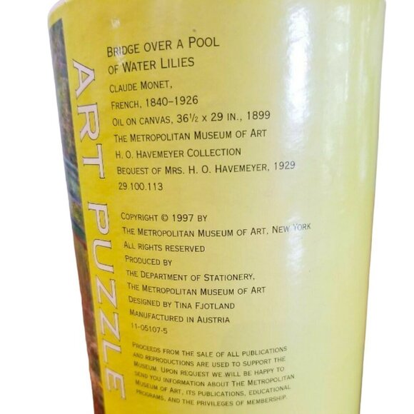 Claud Monet Water Lilies The Metropolitan Museum Of Art Puzzle New Vintage - Picture 3 of 7